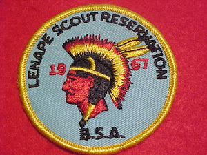 LENAPE SCOUT RESV. PATCH, 1967