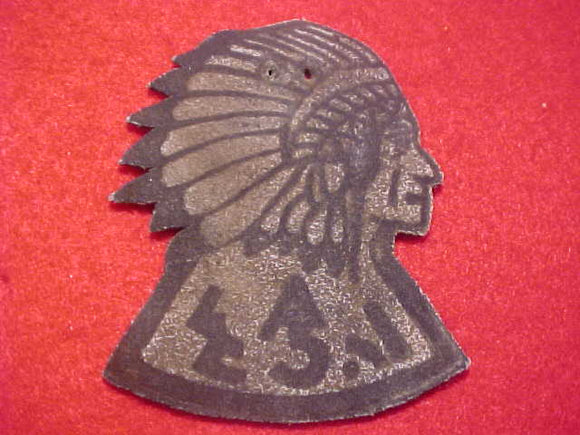 MANATOC PATCH, 1940'S, HONOR CAMPER AWARD, LEATHER