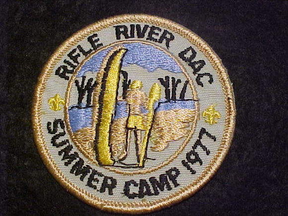RIFLE RIVER PATCH, 1977 SUMMER CAMP, DETROIT AREA COUNCIL