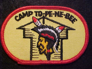 TO-PE-NE-BEE PATCH, YELLOW TWILL, RED BDR.