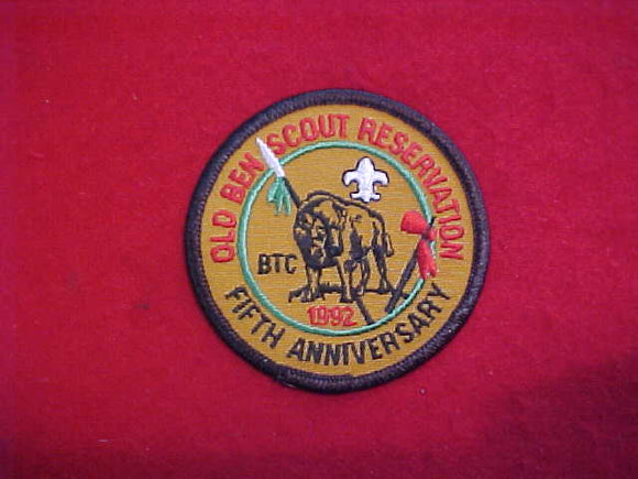 OLD BEN SCOUT RESERVATION, FIFTH ANNIVERSARY, 1992