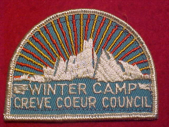 CREVE COEUR COUNCIL PATCH, WINTER CAMP, 1960'S, USED