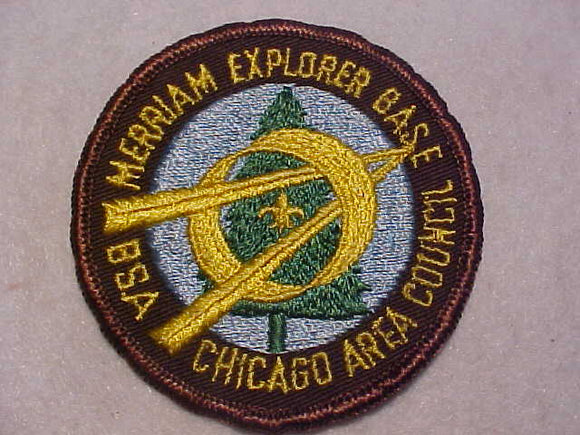 MERRIAM EXPLORER BASE PATCH, 1960'S, CHICAGO AREA COUNCIL, USED