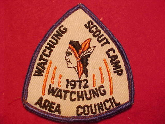 WATCHUNG SCOUT CAMP PATCH, 1972, WATCHUNG AREA COUNCIL,  USED