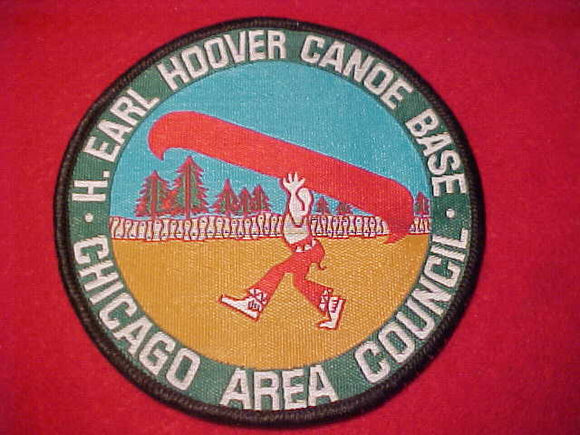 H. EARL HOOVER CANOE BASE PATCH, CHICAGO AREA COUNCIL, WOVEN, 4