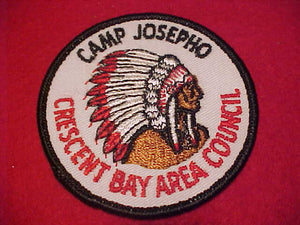 JOSEPHO PATCH, CRESCENT BAY AREA COUNCIL, WHITE TWILL, 3" ROUND