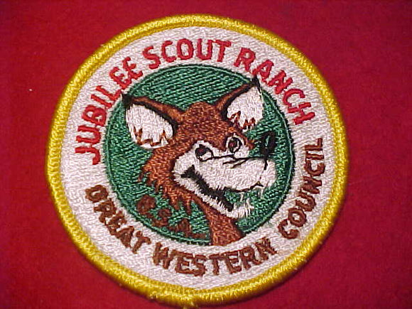 JUBILEE SCOUT RANCH PATCH, 1960'S, GREAT WESTERN COUNCIL