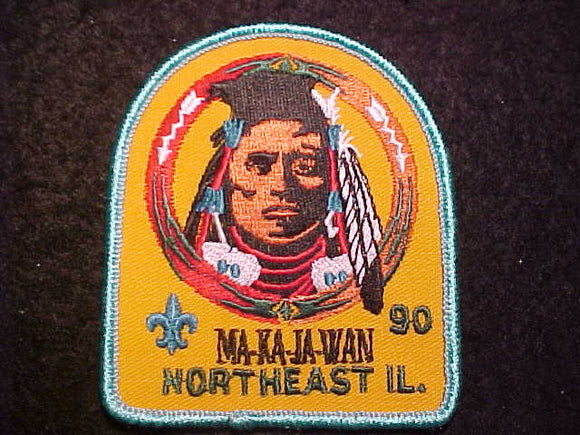 MA-KA-JA-WAN PATCH, 1990, NORTHEAST ILLINOIS COUNCIL