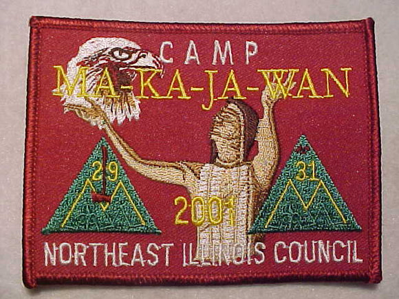 MA-KA-JA-WAN PATCH, 2001 NORTHEAST ILLINOIS  COUNCIL