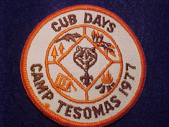 TESOMAS PATCH, CUB DAYS, 1977