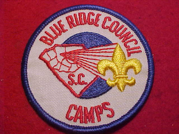 BLUE RIDGE COUNCIL CAMPS PATCH, 1980+/-, 3