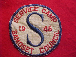SAMOSET COUNCIL SERVICE CAMP, 1946, USED