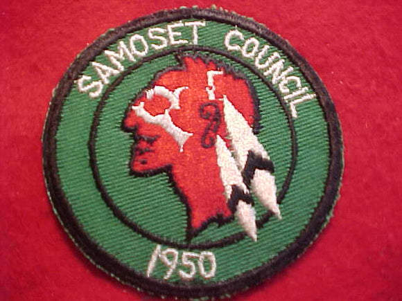 SAMOSET COUNCIL, 1950, ISSUED FOR CAMPS TESOMAS & CHICKASAW