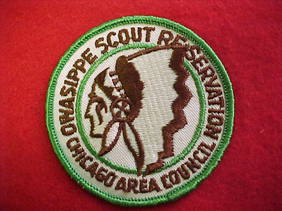 owasippe scout resv., cloth back, 1960's