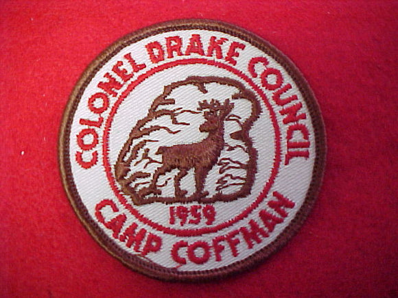 coffman, Colonel Drake Council, 1959, mint
