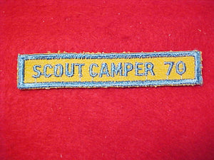 scout camper, segment, 1970