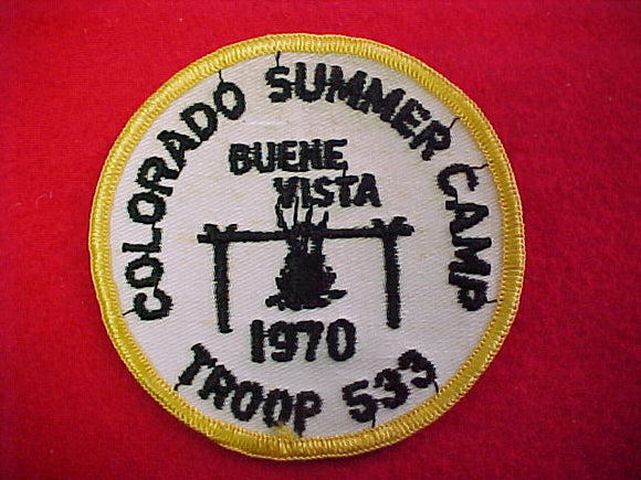 buene vista colorado summer camp, troop 533, 1970