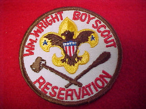 wm. Wright boy scout resv., mint front-glue marks on back