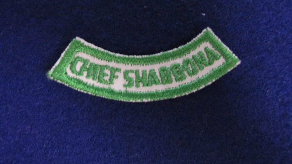 Chief Shabbona Segment 1960's, green bdr.