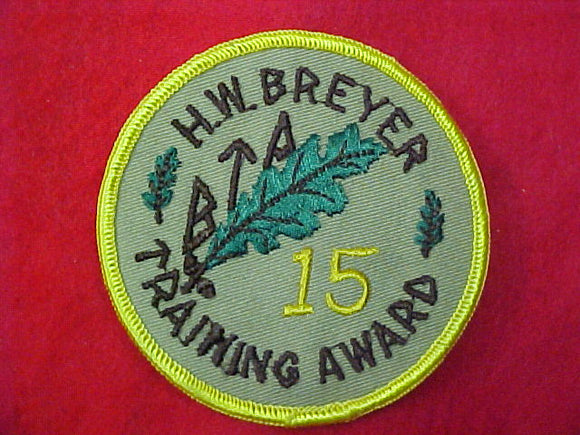 H.W.Breyer 15 Training award