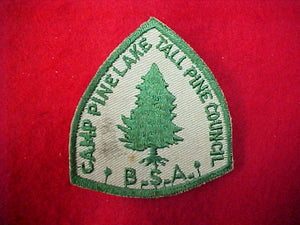 Pine Lake 1950's Tall Pine council. Soiled, glue marks