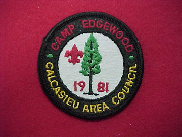 Edgewood Camp Patch, 1981, black border