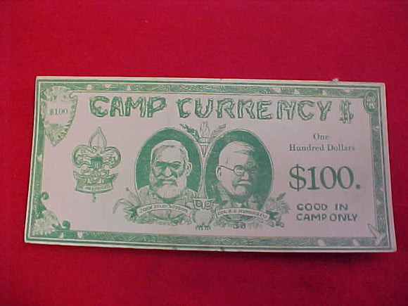 wisdom, $100 paper currency, 1920's-30's circa, very rare