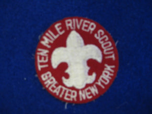 Ten Mile river Scout , 1940's , Felt , 2" Round