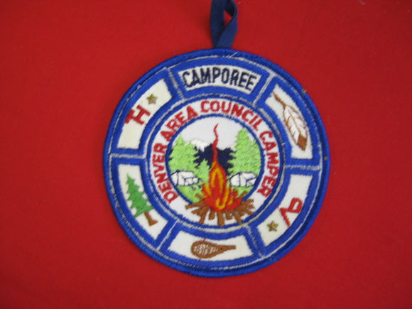 Denver Area Council Camper Patch plus 6 segments , Tahosa , Peaceful valley , Small Medal Starrs