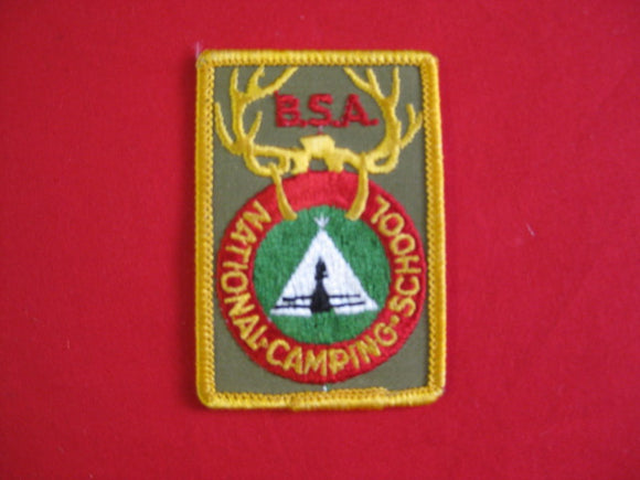 national Camping School , khaki green Twill , R/E , Square Corners , PB