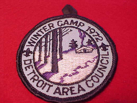 DETROIT AREA COUNCIL 1972 WINTER CAMP