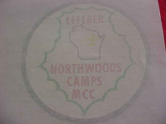 LEFEBER NORTHWOODS CAMPS, HEAT SET LOGO, 3
