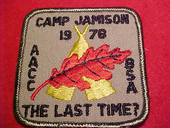 JAMISON, ATLANTA AREA COUNCIL CAMPS, 1978