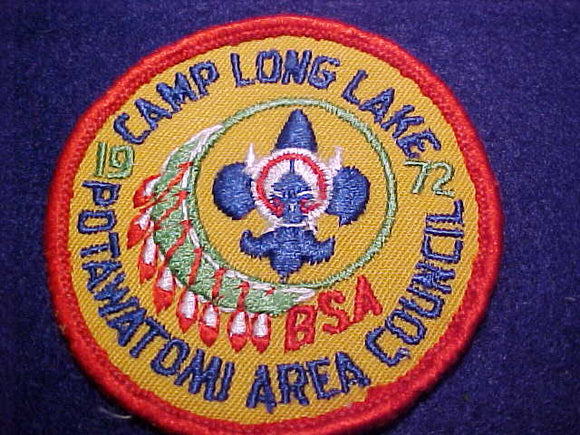 LONG LAKE, POTAWATOMI AREA COUNCIL, 1972, USED