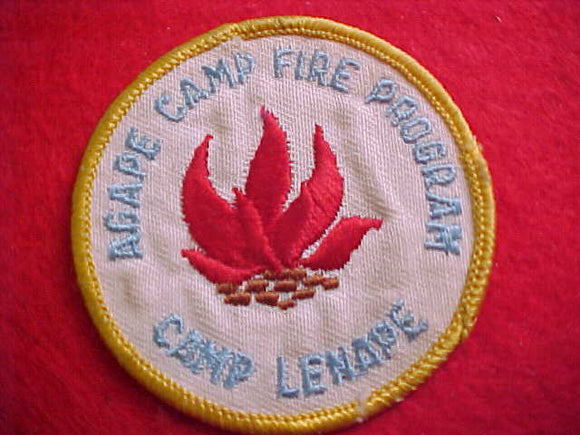 LENAPE, AGAPE CAMP FIRE PROGRAM, USED