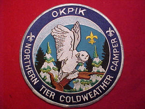 NORTHERN TIER JACKET PATCH, OKPIK COLDWEATHER CAMPER, 6" ROUND