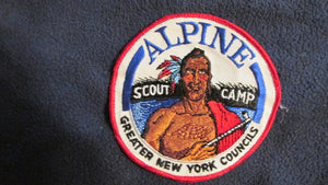 Alpine Scout Camp, Greater New York Councils, 5" round, 1960's