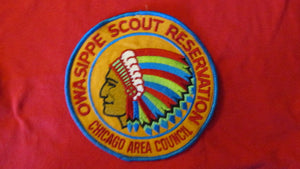 Owasippe Scout Reservation, Chicago Area Council, 6" round, 1960's issue