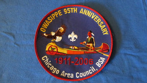 Owasippe, 1911-2006, Chicago Area Council, 6" round