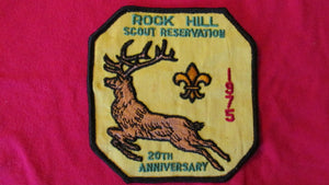 Rock Hill Scout Reservation, 1975, 20th anniversary, 5x5"
