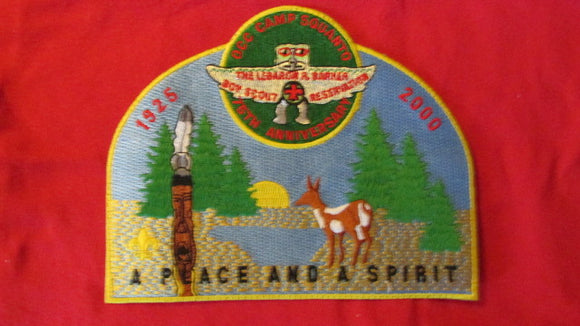Squanto, 1925-2000, O.C.C, The Lebanon R. Barker Boy Scout Reservation, 5.75x7.25