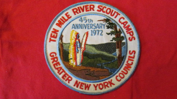 Ten Mile River Scout Camps, 1972, 45th anniversary, 6 round, Greater New York Councils