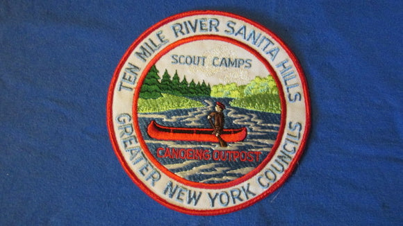 Ten Mile River, Sanita Hills Scout Camps, canoeing outpost, Greater New York Councils, 6 round