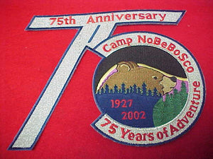 NoBeBoSco 1927-2002, 75th anniv., 7.5" jacket patch