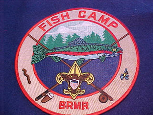 Blue Ridge Mountain Resv., Fish Camp, BRMR, 6" jacket patch