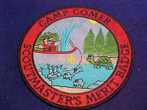 Comer Resv., Scoutmaster's Merit Badge, 5" jacket patch, man in boat