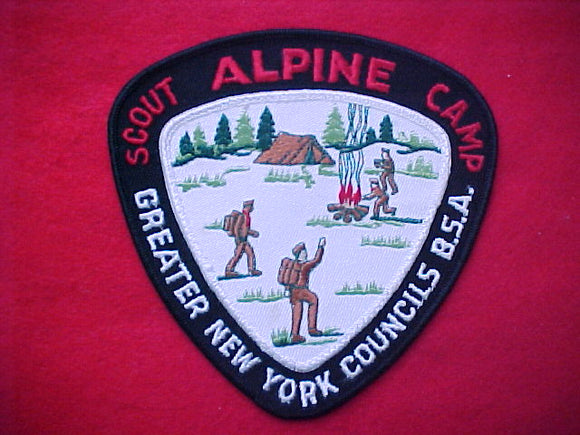 alpine scout camp, greater new york councils, hikers w/campfire, 6