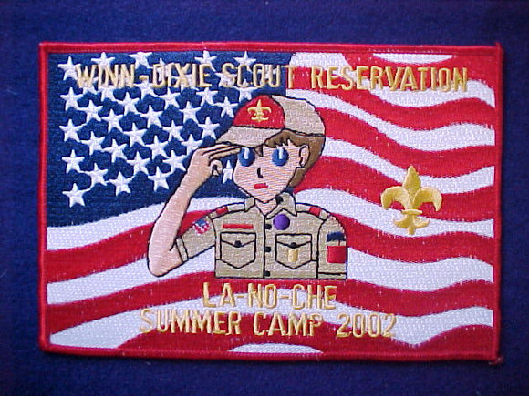 winn-dixie scout reservation, la-no-che, central florida council, 2002, 7x4 3/4
