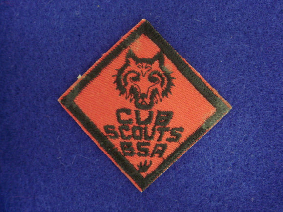 Wolf Cubs BSA, 1955-72, white glue back