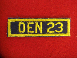 Den 23 Patch Cloth Back